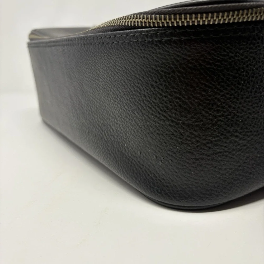 VTG Sony Travel Case Maruem Japan Briefcase Black Leather Nerdy AV Club Academia